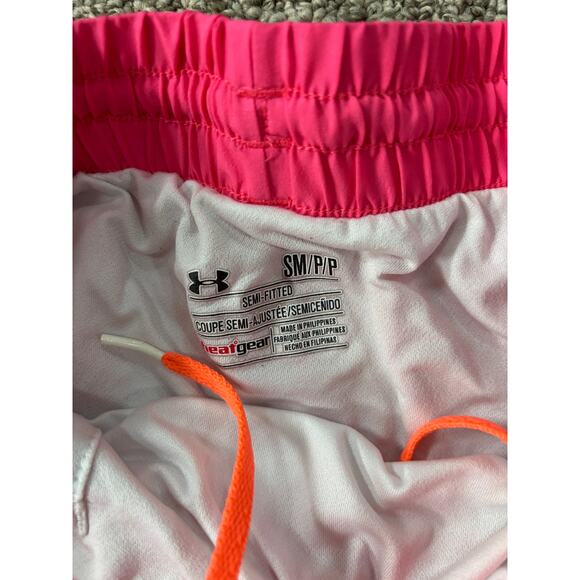 Underarmour Bright Pink Exercise Lined Shorts - Size S - Picture 2 of 2